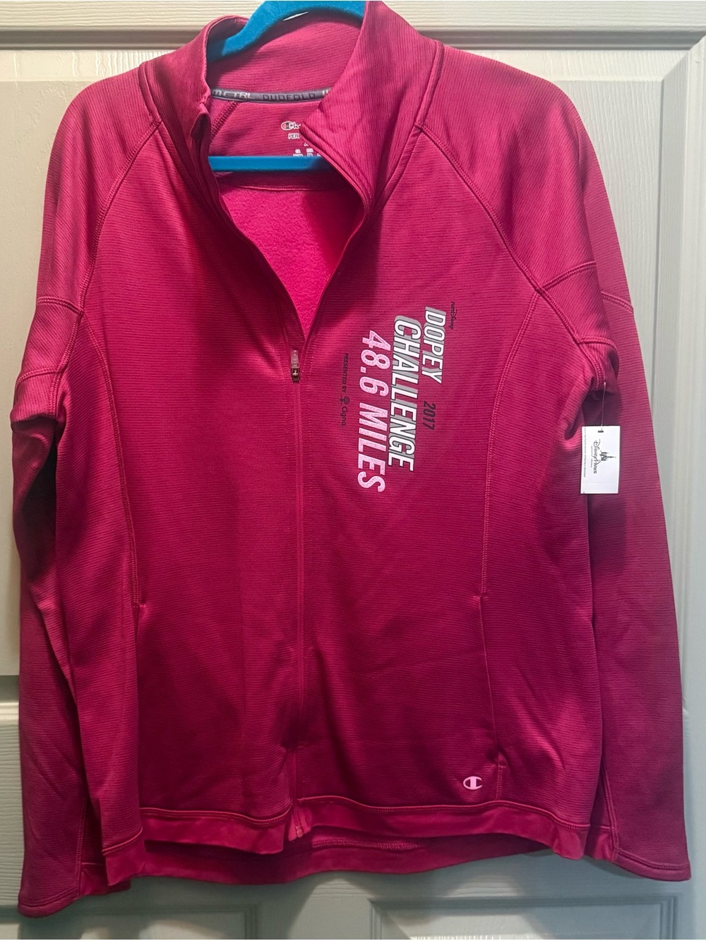 RunDisney 2017 Dopey women’s XL - new with tags Champion fleece jacket
